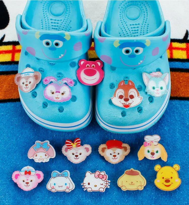 

Disney Figures StellaLou Strawberry Bear Cartoon Shoe Charms DIY Acrylic Funny Novelty Crocs Jibz Charms Accessories Kids Gifts