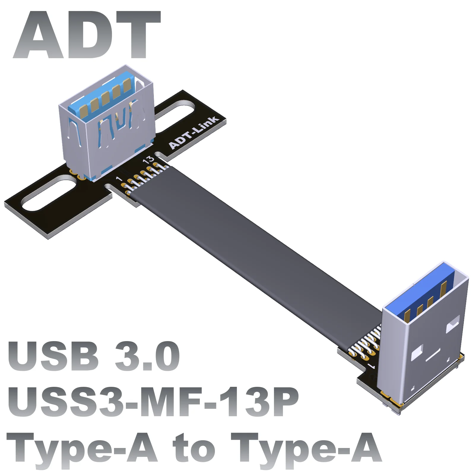 

ADT-Link USB 3.0 cable USB type A to USB A Female to A male expansion cable 90 degree Angle up/down Angle/plane adapter