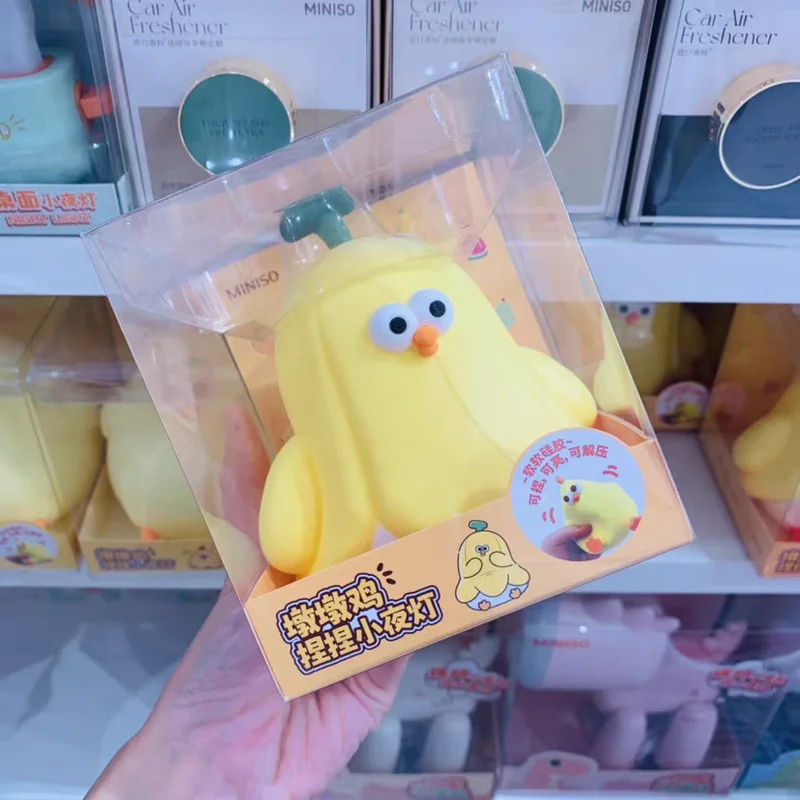 Светодиодный ночник Miniso Dwen Dun с курицей мультяшная силиконовая Ночная сорочка