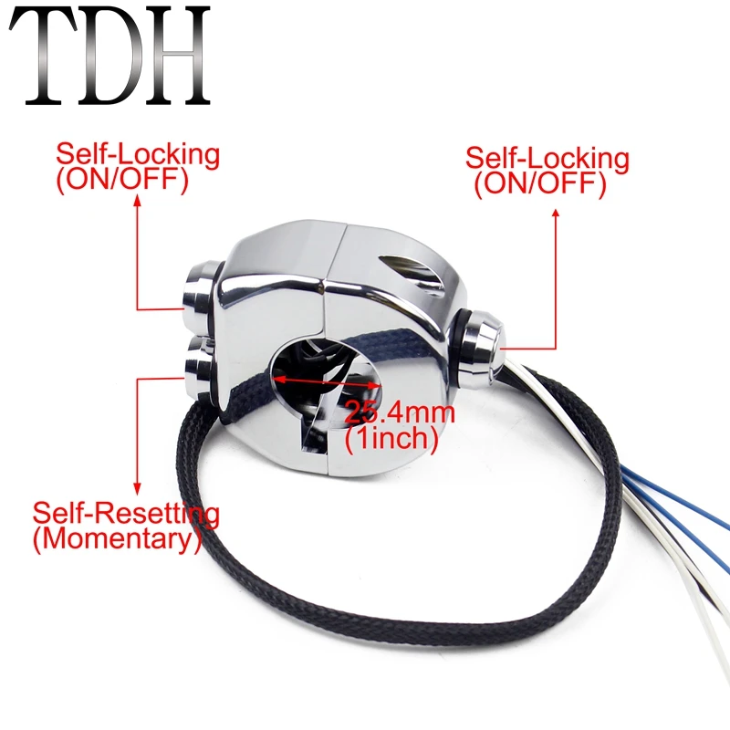 

Стартовый рожковый переключатель для освещения мотоцикла, переключатели с кнопочным управлением 22 мм 25 мм 7/8 "1", переключатель на руль для Honda Yamaha XS650 CB