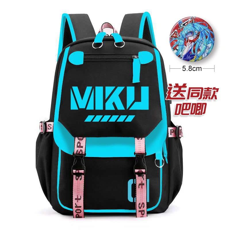 Students Schoolbags With Badge Shoulder Bag Laptop Travel Hi