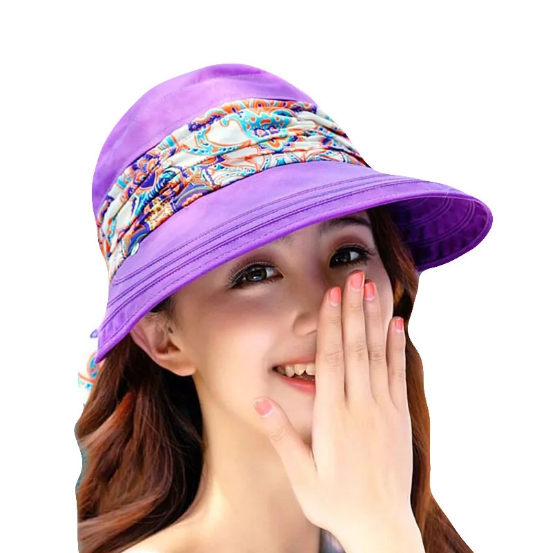 

Fashion UV Sun Hat Summer Sun Hats For Women Straw Hat Girls Beach Organza Cap Visors Caps Multipurpose Foldable Floppy Hat