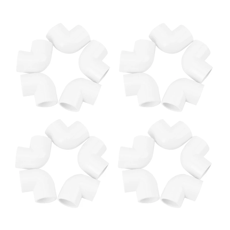 

20 шт., ПВХ соединители для труб, диаметр 20 мм, угол 90 градусов