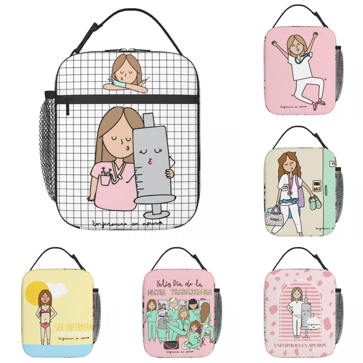 

Doctor Nurse Accessories Insulated Lunch Bag Gift for Nurse Enfermera En Apuros Merch Container Bags Cooler Thermal Lunch Box