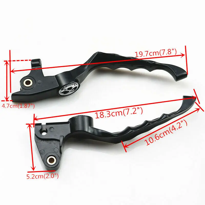 Black Skull Brake Clutch Lever for Custom Drag Star XVS400 96-02 XVS650 XVS1100 | Motorbike Brakes