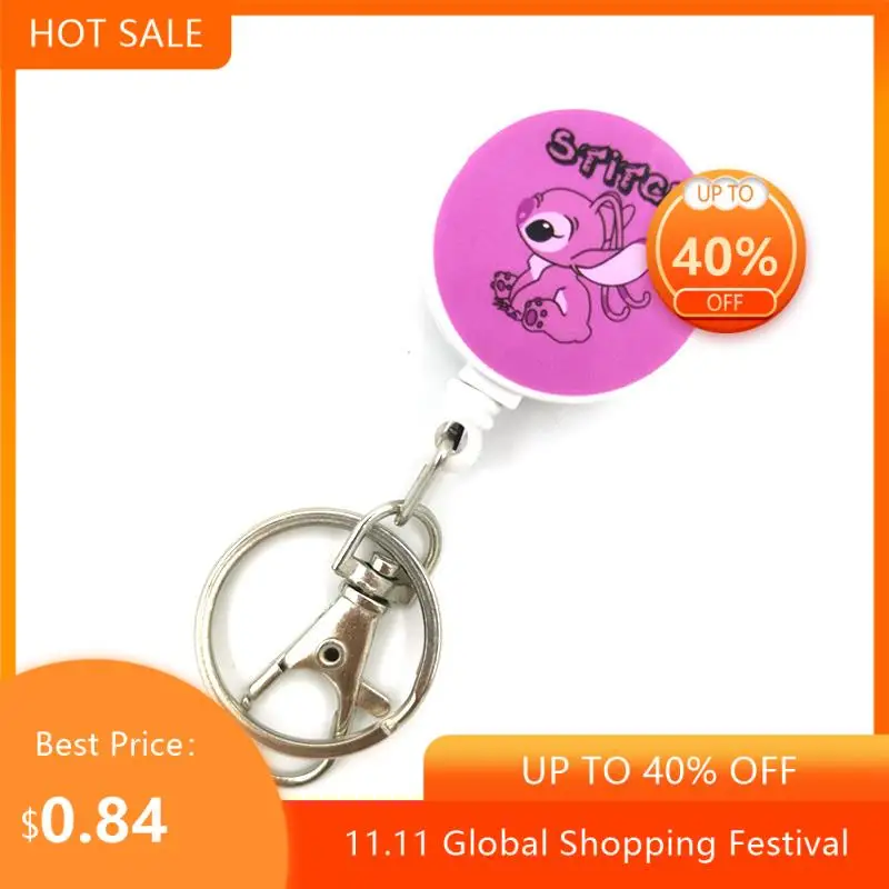 

Lilo Stitch Cute Card Cover Clips Badge Reel Student Nurse Exhibition Enfermera Name Clips Card ID Card Holder Chest