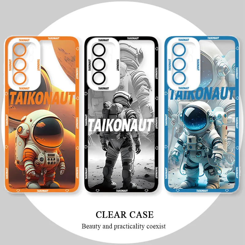 

Astronaut Soft Silicone Case for Huawei P30 Lite P10 Plus P20 P40 P50 Pro Y9 Prime 2019 P30Lite Shockproof Clear Back Cover Capa