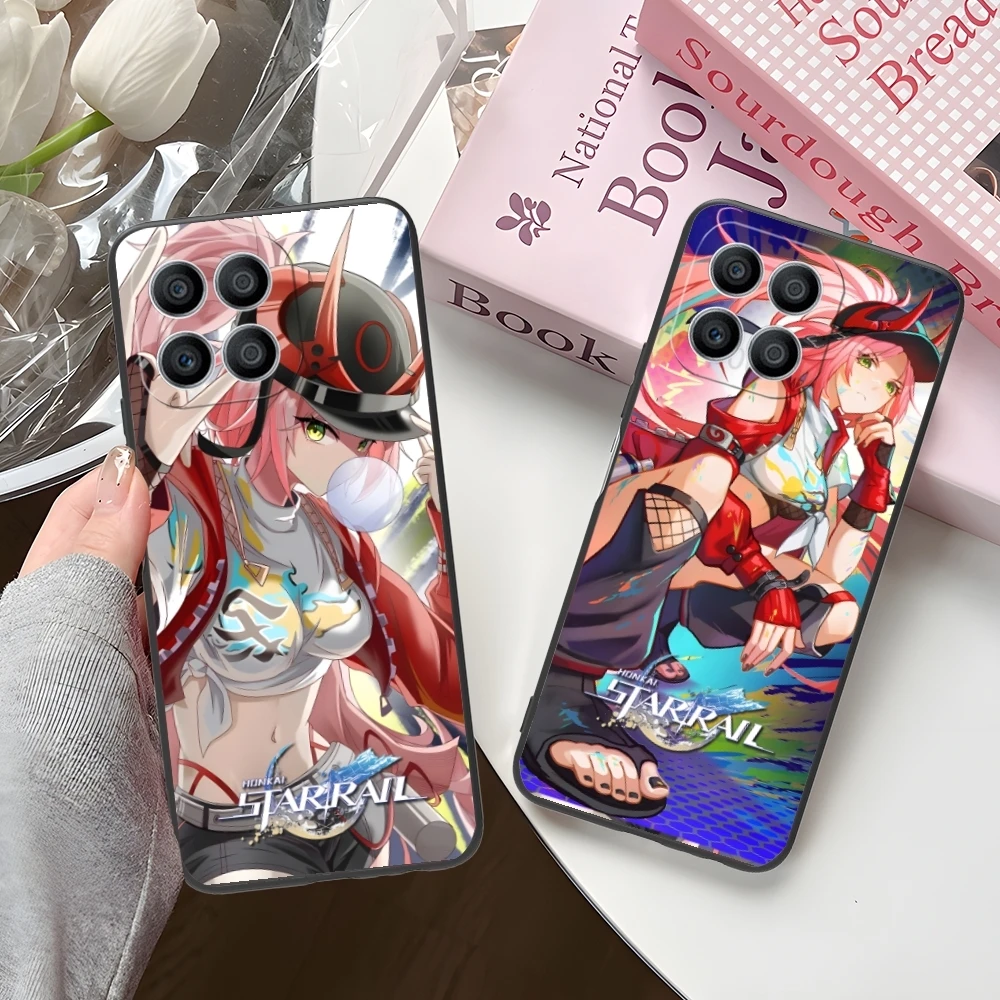 Honkai Star Rail Rappa Mobile Phone Case for Huawei Honor 90 80 70 60 50 30 20 10 9 8 7 Pro S SE Lite 5G Black Cover Shell