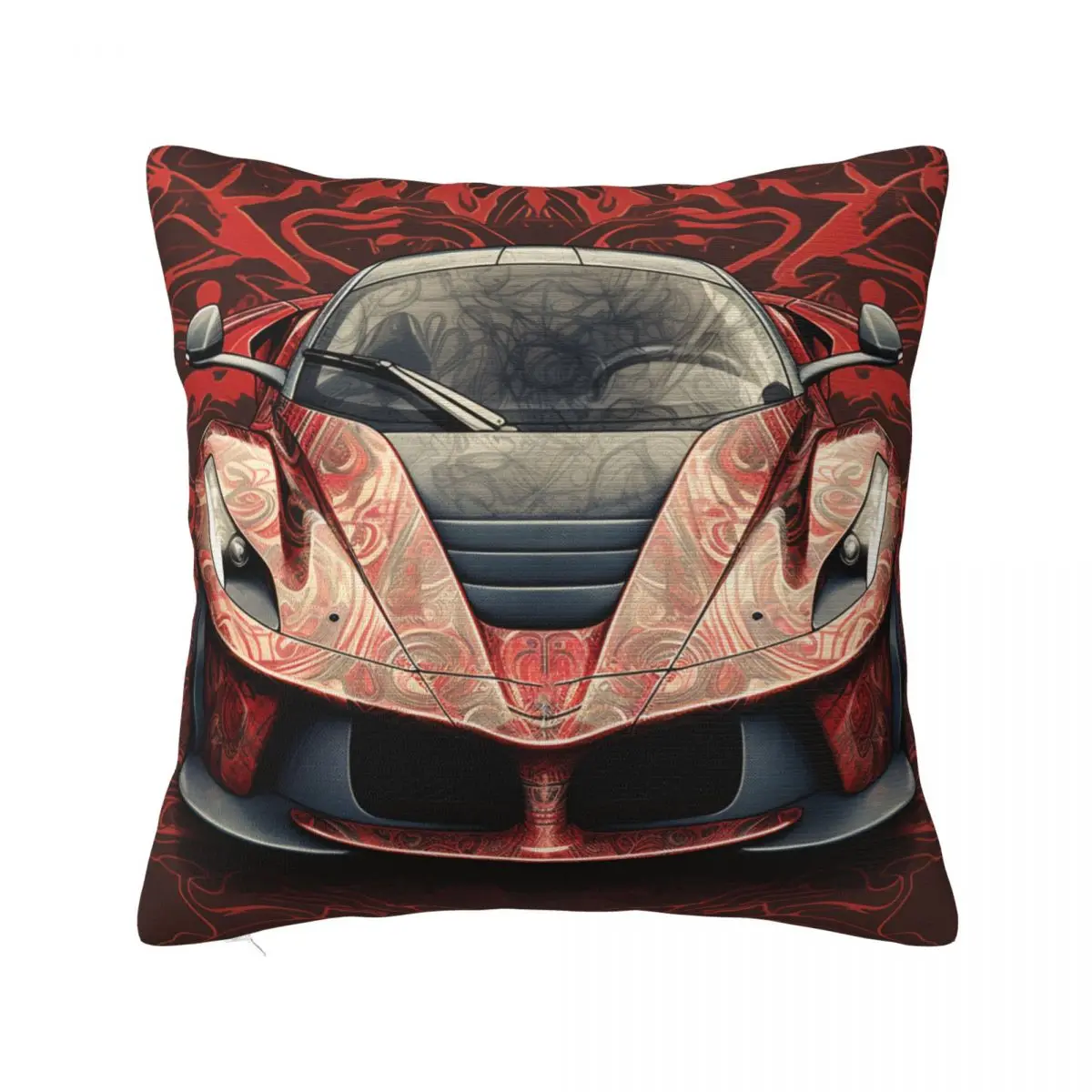 

Passionate Sports Car Pillow Case Wall Graffiti Various Styles Summer Square Pillowcase Polyester Bed Zipper Cover