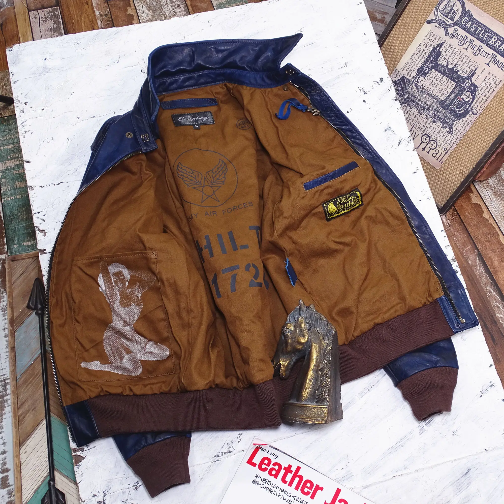 Мужская Весенняя синяя куртка A2 в стиле милитари женская летняя из натуральной