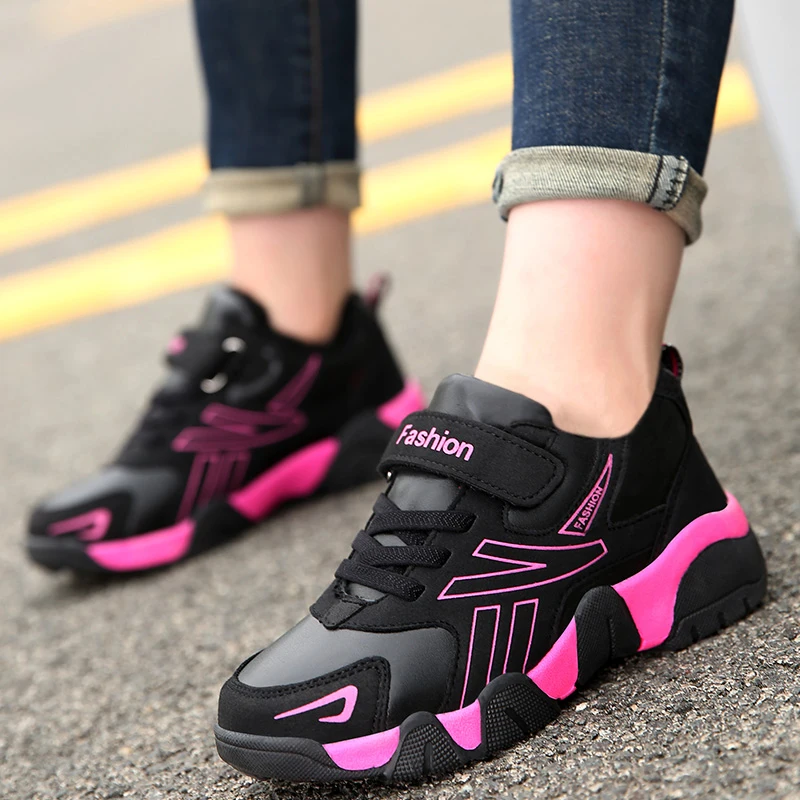 Sport Kids Sneakers Girls Casual Shoes for Children Sneakers Girls Shoes Leather Anti-slippery Fashion Tenis Infantil Menino