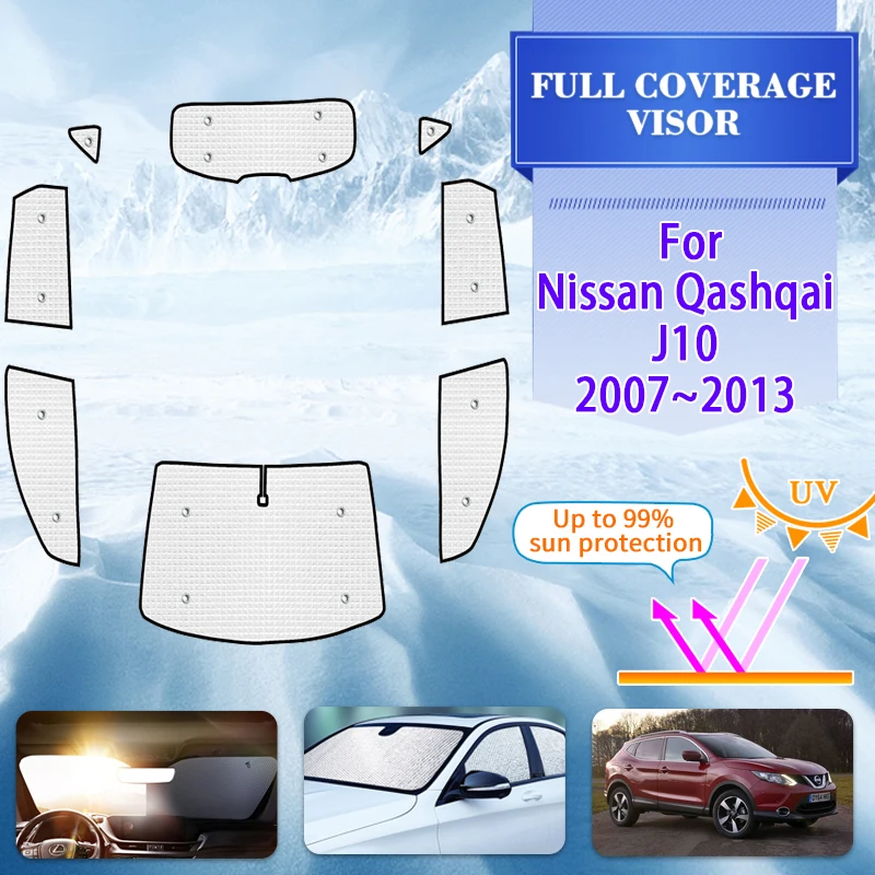 

Car Full Window Sunshade Cover For Nissan Qashqai J10 Accessories 2007~2013 Car Anti-UV Window Visor Sunshade Covers Accessories