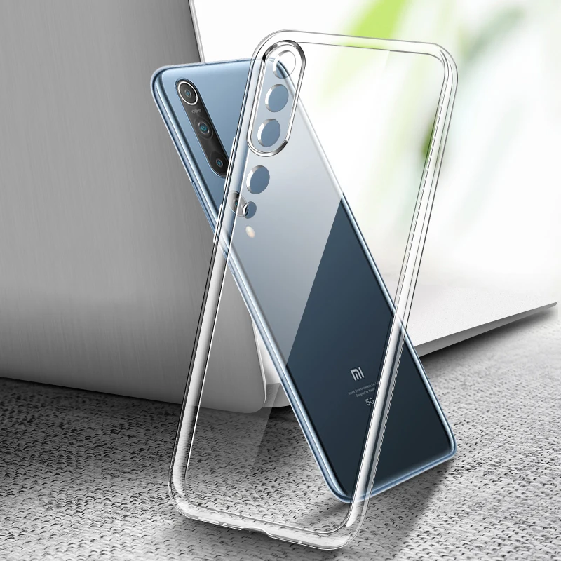 Высококачественный прозрачный чехол для телефона Xiaomi Mi 10 10i 10S 10T Pro Ultra Note 10 Lite, Прозрачная мягкая задняя крышка Mi10 Note10Pro 5G
