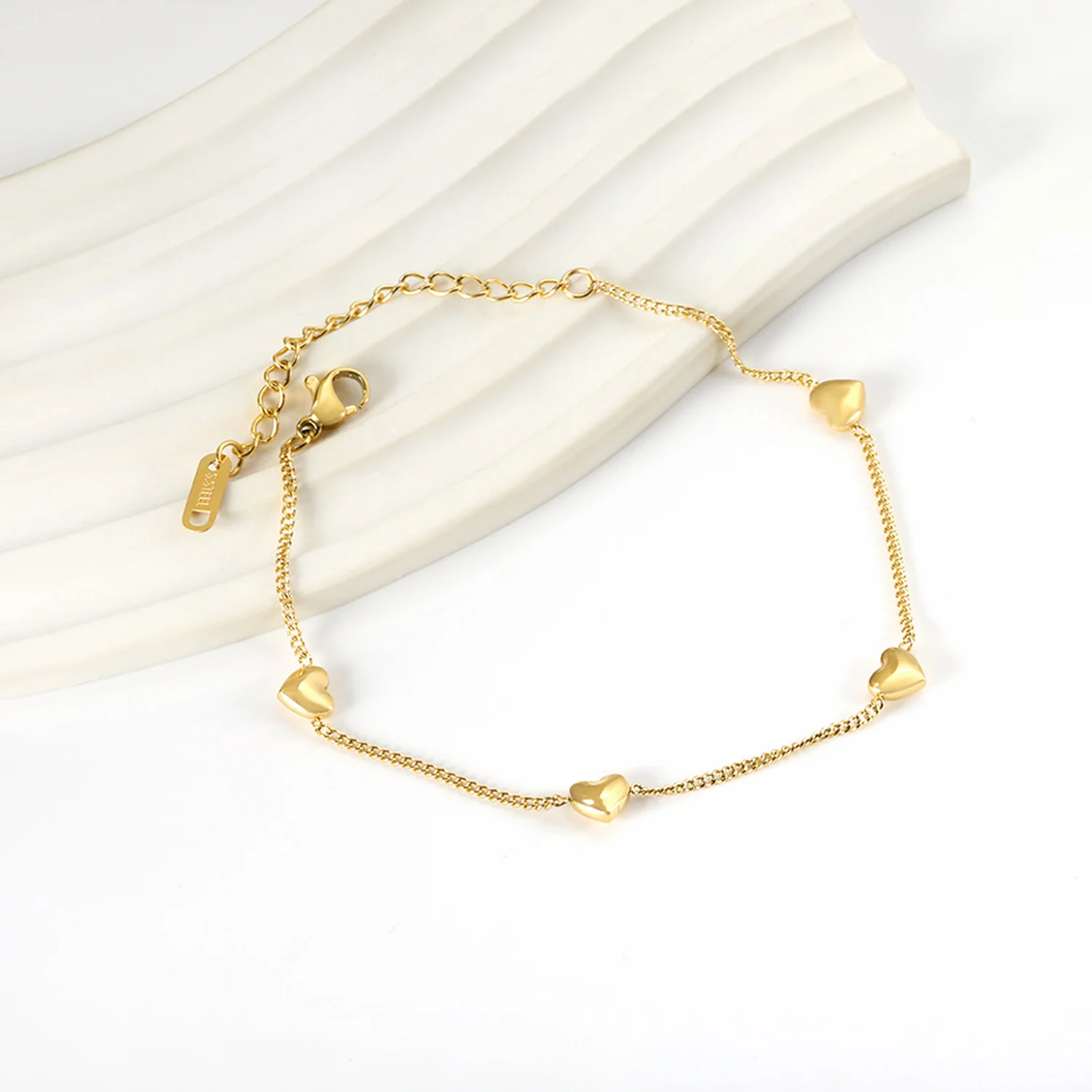 Роскошные крошечные мини-браслеты с подвесками в форме сердца для женщин и