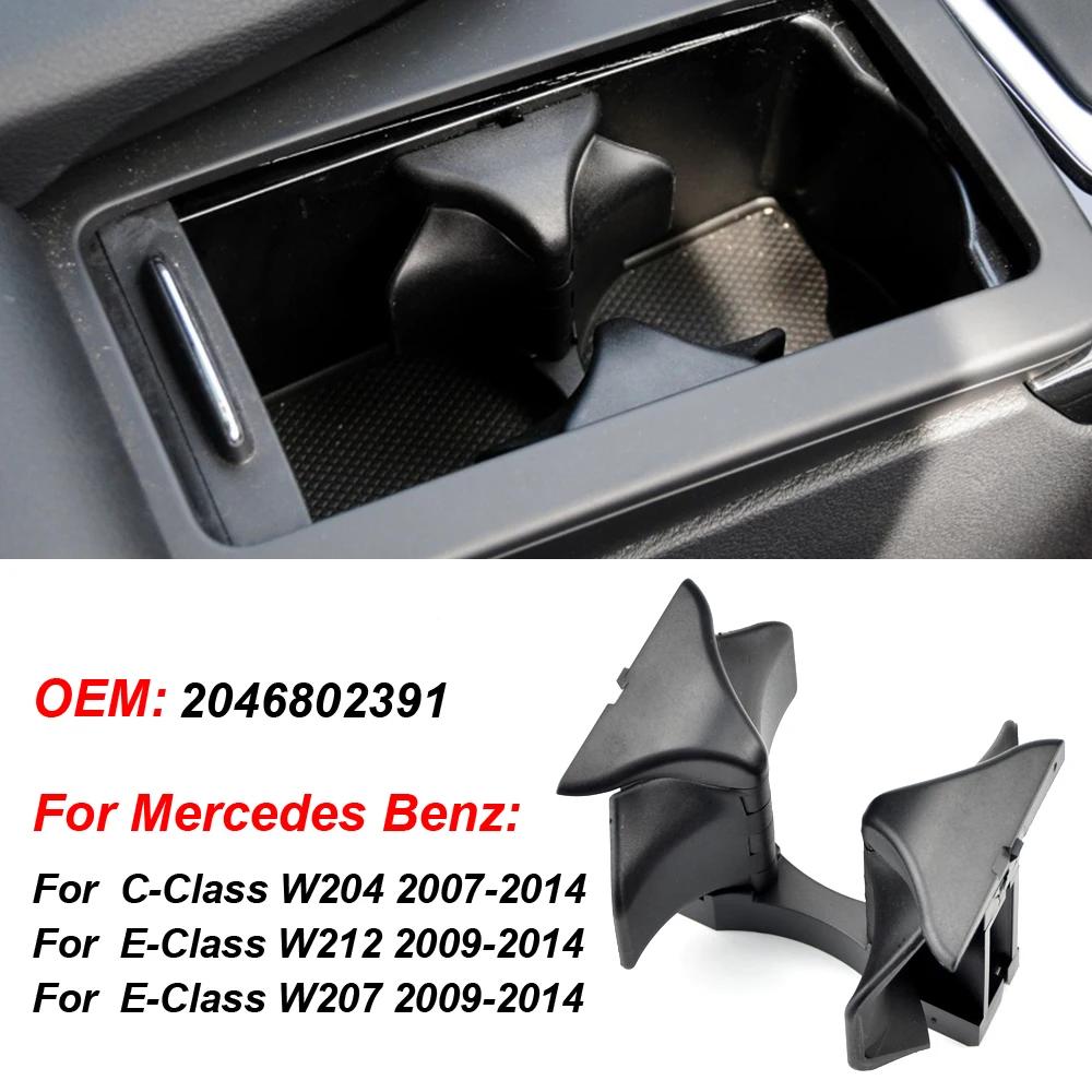 Center Console Drinks Cup Holder for Mercedes-Benz C-Class W204 2007-2014 E-Class W212 W207 2009-2014
