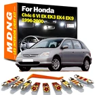 MDNG Canbus для Honda Civic 6 VI EK EK3 EK4 EK9 1996-2000 комплект автомобильных светодиодных ламп для внутреннего освещения номерного знака Лампы для автомобисветильник