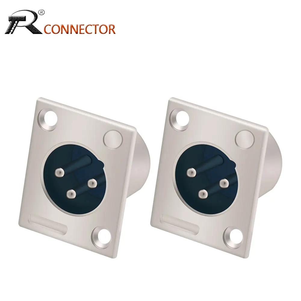 

4 шт., разъем XLR, 3pin, штекер, кабель, разъем 3pole, никелированная панель, тип преобразователя, микрофон, Универсальный терминал