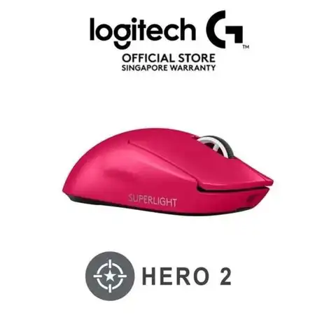 Logitech X SUPERLIGHT G PRO GPW Розовая Беспроводная 25K HERO Легкая НикальНая Игровая Мышь