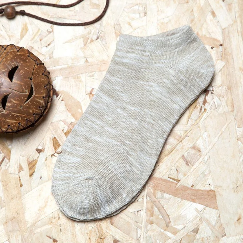 5 Pairs Men Fashion Retro Short Socks Soft Breathable Mesh Stripe Invisible Boat Socks Casual Low Cut Socks Male Street Style