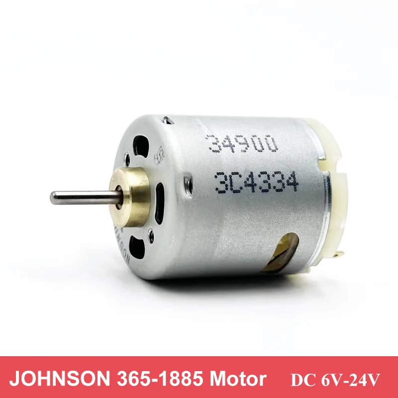 Высокоскоростной двигатель JOHNSON RS365-1885 (34900) для угольной щетки, 6 в, 12 В, 18 В, 24 В, 25800 об/мин, с охлаждающим отверстием для фена, тепловой пушки