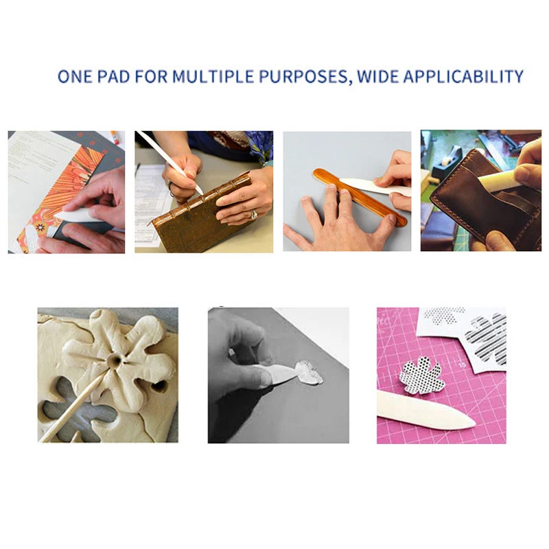 

1Set Sewing Tool 2PCs Paper Folder Folding Creasing Edges Craft Tool Leather Tools Bone Folder Leather Scoring DIY Handmade