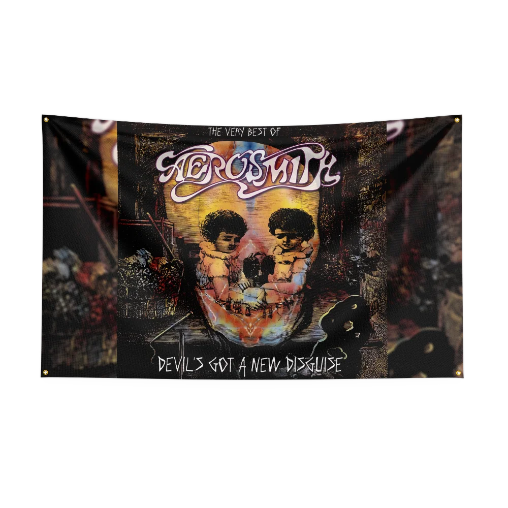 Фото Флаг группы Heavy Rock Band A-Aerosmiths, 3x5 футов, полиэстер, цифровая печать, баннер для декора спальни, настенный декор, уличный гобелен, украшение №5