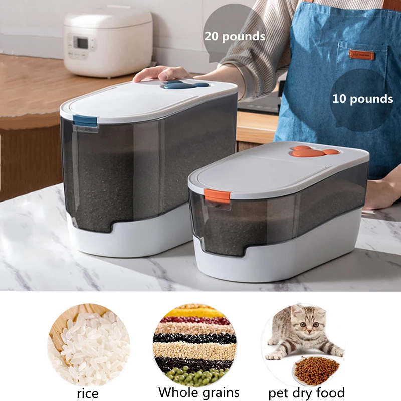 Кухонный Контейнер 5/10 кг ведро контейнер для хранения муки и риса с защитой от