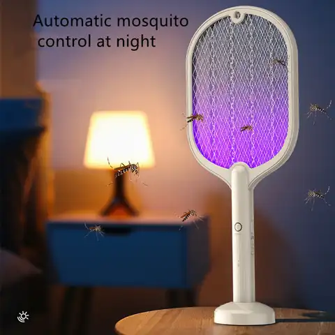 Электрическая ловушка для комаров, мухобойка 2 в 1, заряжаемая через USB УФ ловушка для насекомых, домашняя ловушка для насекомых