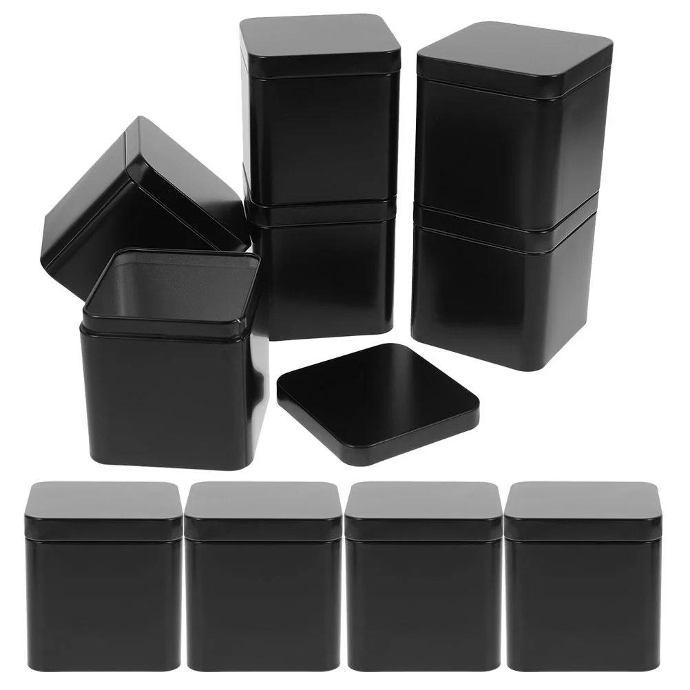 

10 Pcs Tin Box Small Tinplate Can Tea Tins Candy Containers Jar Cookie Wedding Storage Tank Cans