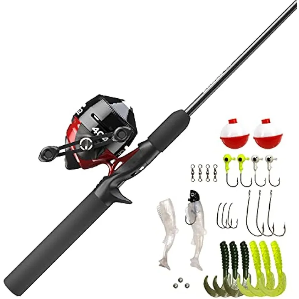 

Durable Fiberglass Rod With EVA Handle Rod for Reel QuickSet Anti-Reverse Reel With Built-In Bite Alert Fishing Goods Rods