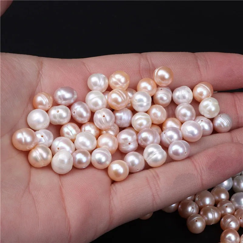 

7-10mm Rice Shape Cultured Pearl Beads For Jewelry Making Natural Freshwater Pearl Beads Bracelet DIY Handwork Necklace Wedding