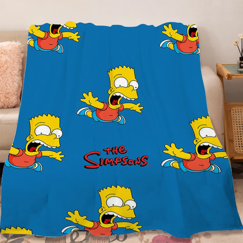 Одеяло на колено A-The Simpsonss зимнее покрывало из микрофибры пушистые мягкие одеяла