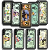 luxury dollar mickey minnie mouse phone case for huawei p50 p40 p30 p20 pro lite 5g case for huawei p smart z 2021 black