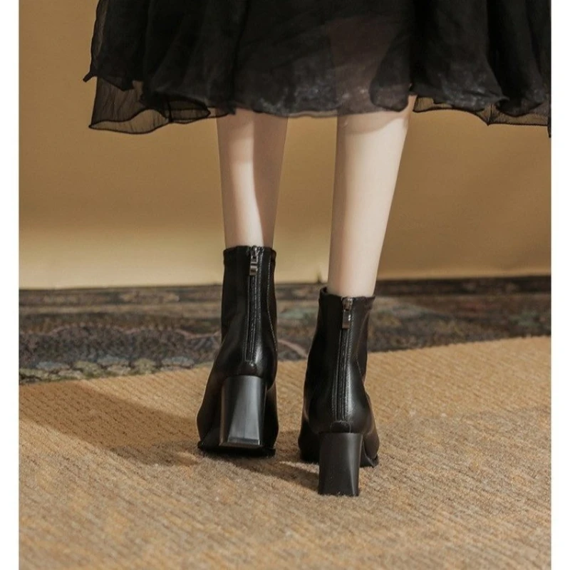 Новинка 2024 универсальная женская двойная юбка с квадратным носком модные