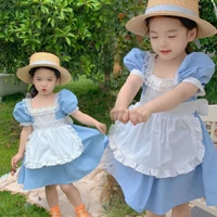 kids dress for girls baby lolita style party dress for kids casual maid palace dress princess vestidos summer costume for girl