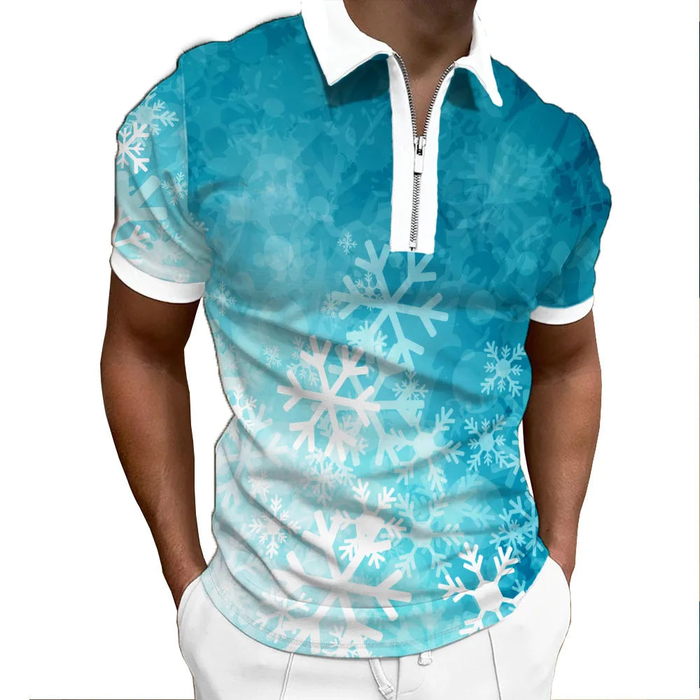 

Рубашка-поло мужская быстросохнущая, короткий рукав, цифровой принт, 3d-принт, Повседневная деловая, с лацканами, лето 2023