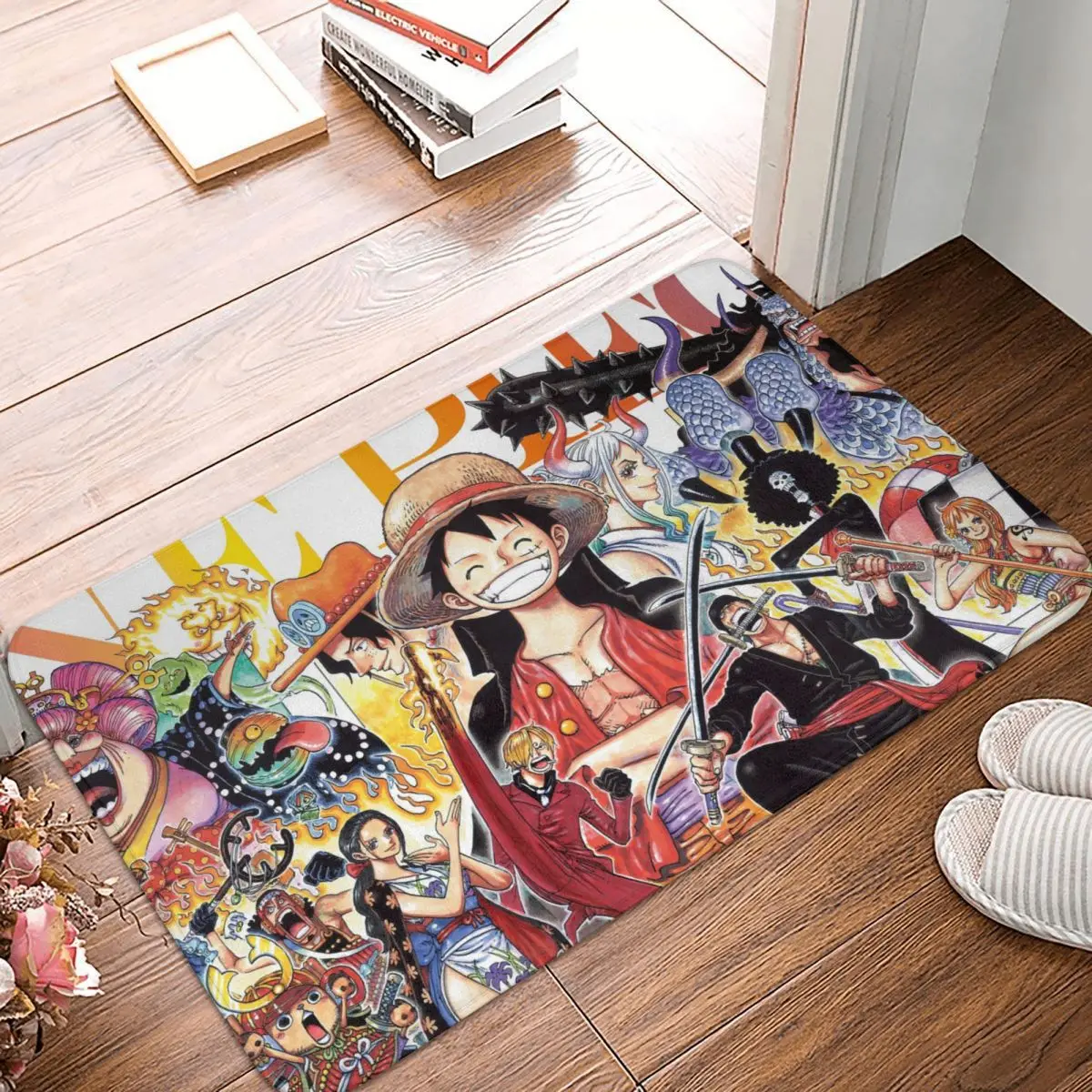 

Monkey D Luffy Manga Non-slip Doormat Usopp Roronoa Zoro Yamato Nami Bath Kitchen Mat Outdoor Carpet Flannel Pattern Decor