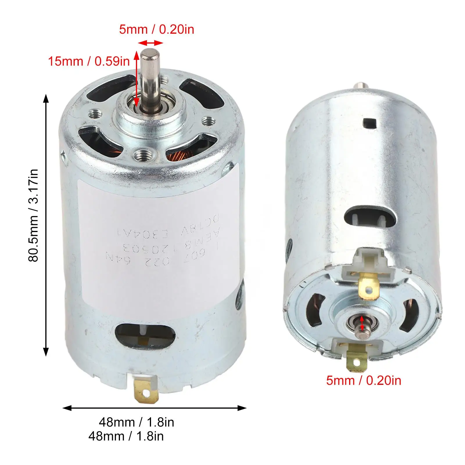 Высокоскоростной двигатель постоянного тока 280 Вт 885 - 12-24 В