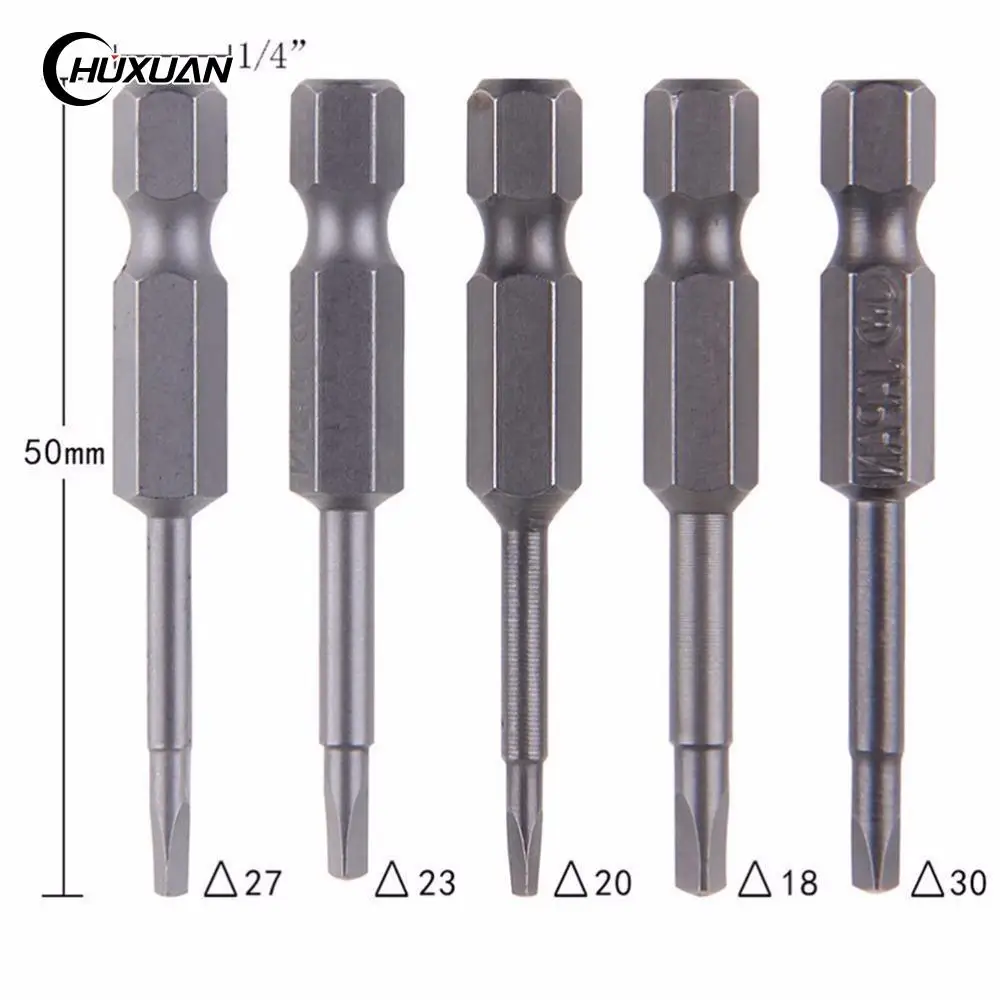 

Magnetic Triangle Head Screwdriver Bit 1/4(6.35mm) S2 Steel Anti Slip Hex Screw Equipment Electric Power Tool Accessories 5Pcs