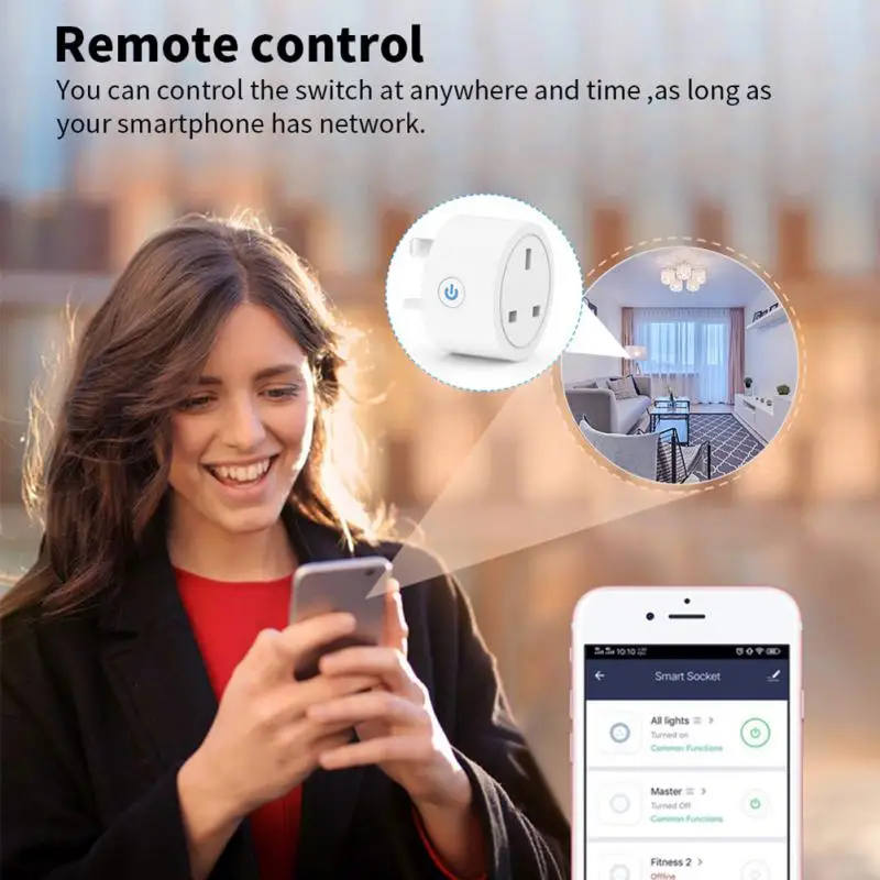 

Смарт-розетка CoRui 10А с Wi-Fi и голосовым управлением