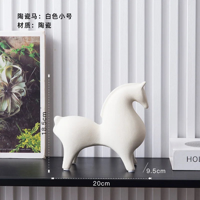 

Статуэтка лошади керамическая, художественные фигурки животных, украшение для офисного стола, подарок, аксессуары для украшения дома, гостиной