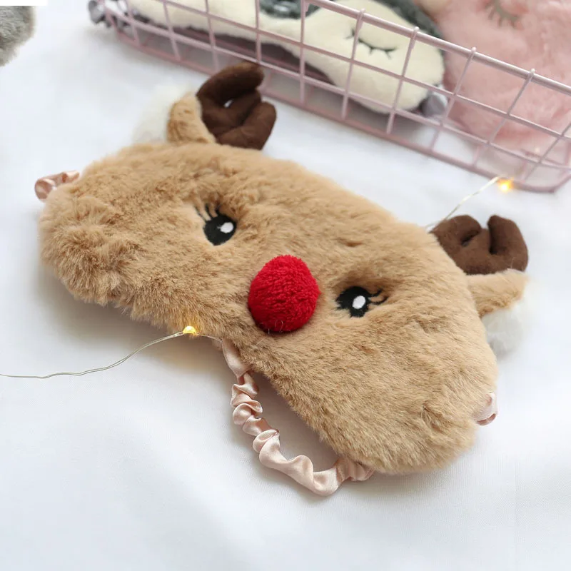 

Маска для глаз Женская плюшевая, Мишка-мышь с медведем, милая плюшевая маска для глаз, игрушка для девочек, подходит для путешествий, домашни...