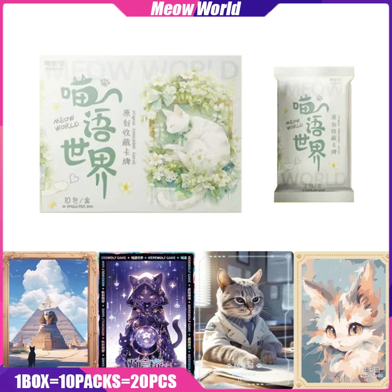 

Cats Cards JOYRIOT Meow World Anime Figure Playing Card Booster Box Toy Mistery Box Board Game Birthday Gifts for Boys and Girls