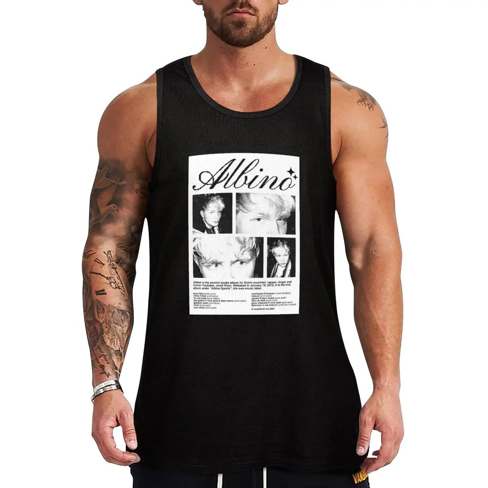 Joost Klein Albino Tank Top мужская спортивная футболка из хлопка