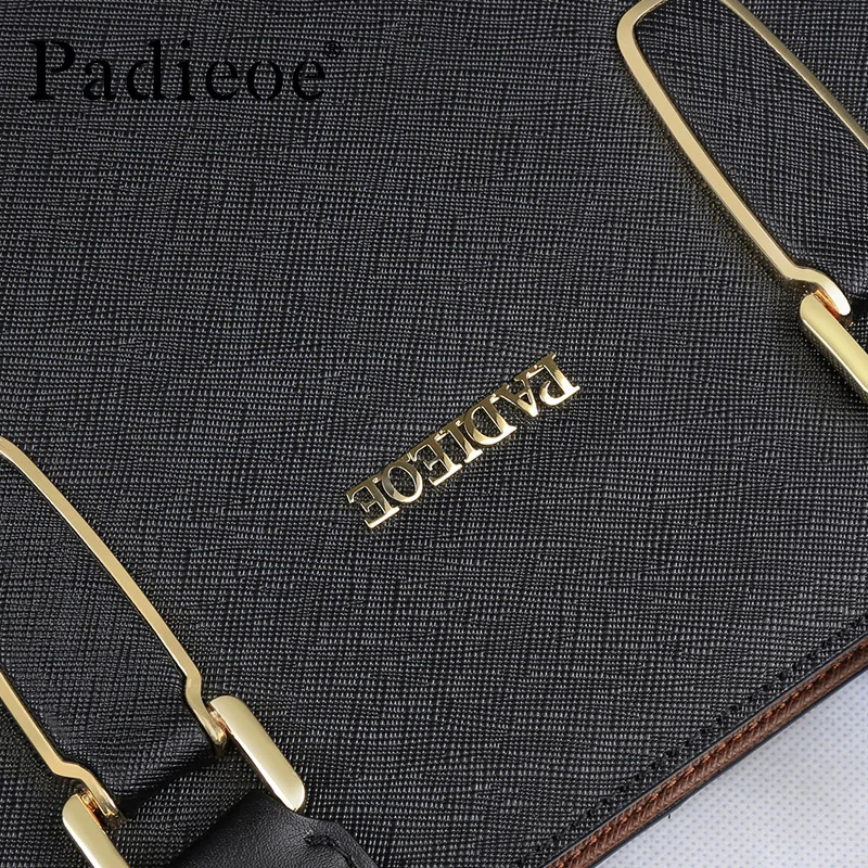 Men's cowhide briefcase Large capacity handbag 16-inch laptop bag