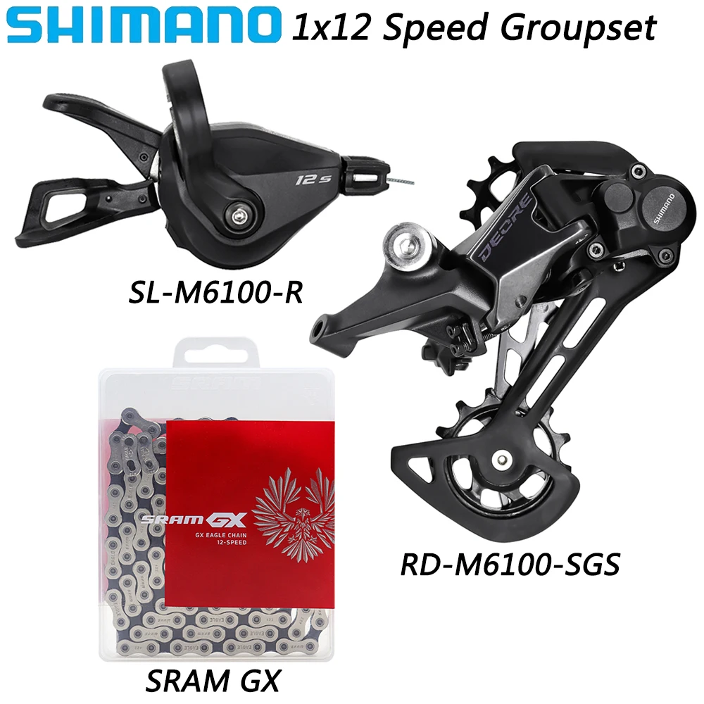 

SHIMANO DEORE M6100 1X1 2-скоростной рычаг переключения передач для горного велосипеда, задний переключатель передач SRAM GX NX Chain, оригинальные детали для велосипеда