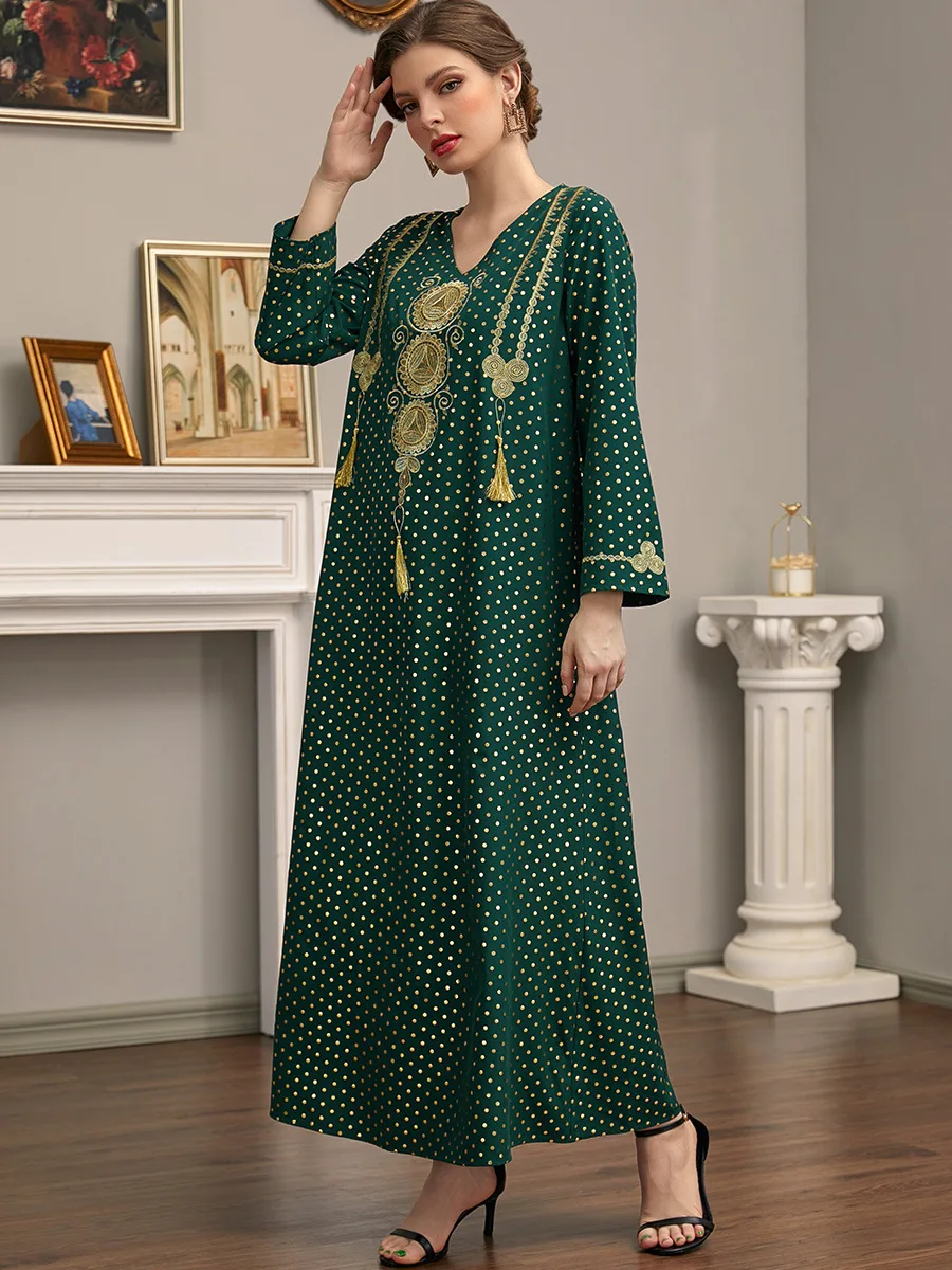 Eid Mubarak Eid Abaya Dubai Turkey Islam Muslim Long Arabic Dress Modest Kaftan Robe Musulmane Longue Morocco Dresses for Women