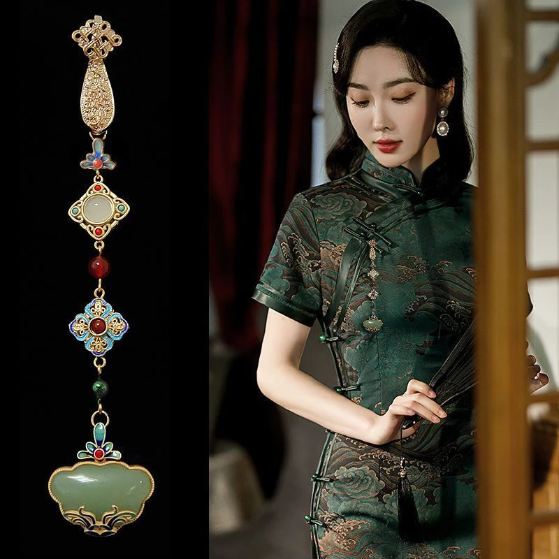 Женское платье Cheongsam Qipao в китайском стиле подвесная подвеска с кисточкой