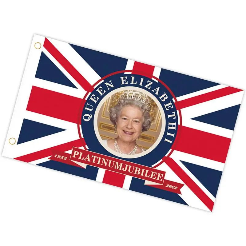 

5ft X 3ft Union Jack Flags 2022 70 Years Elizabeth II Queen Platinums Jubilee Flag Decorations Her Majesty 70th Anniversary