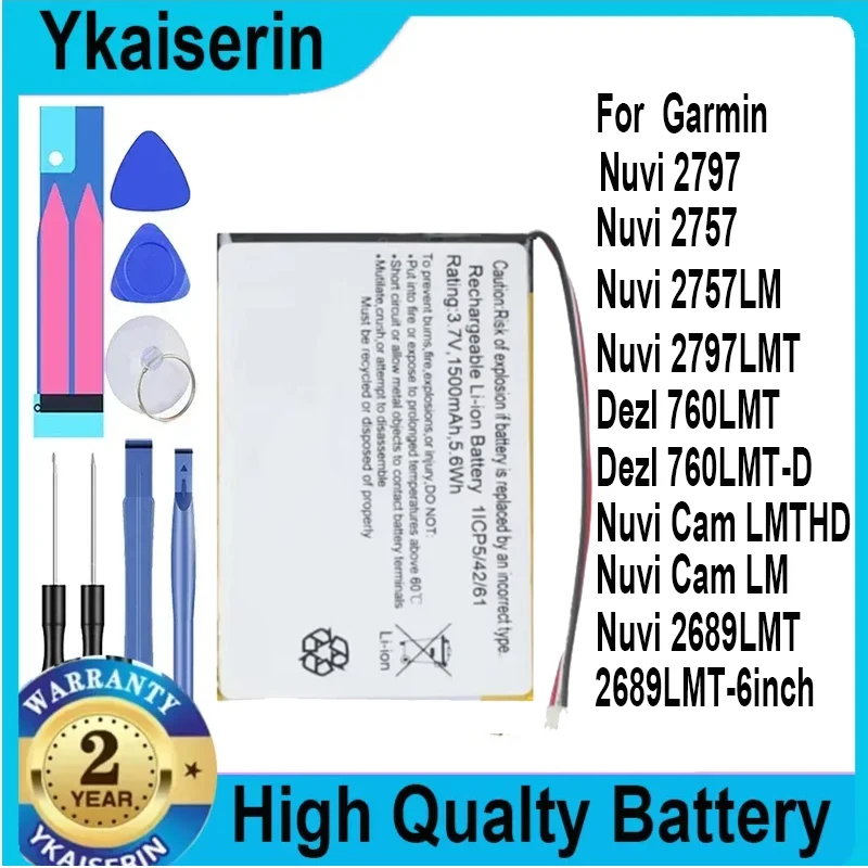 Аккумулятор 1500 мАч для Garmin Dezl 760LMT 760LMT-D Nuvi 2757 2797LMT-D